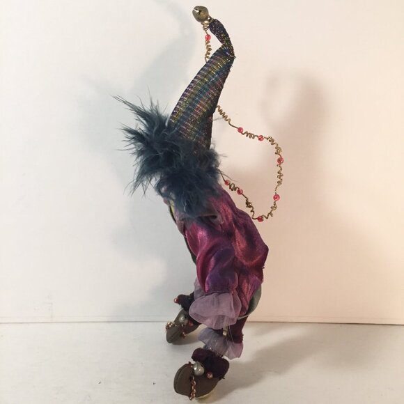 House of Lloyd Tree Fairy Elf Vintage Christmas Decor 1980's w Bells Blue HTF - Picture 6 of 8